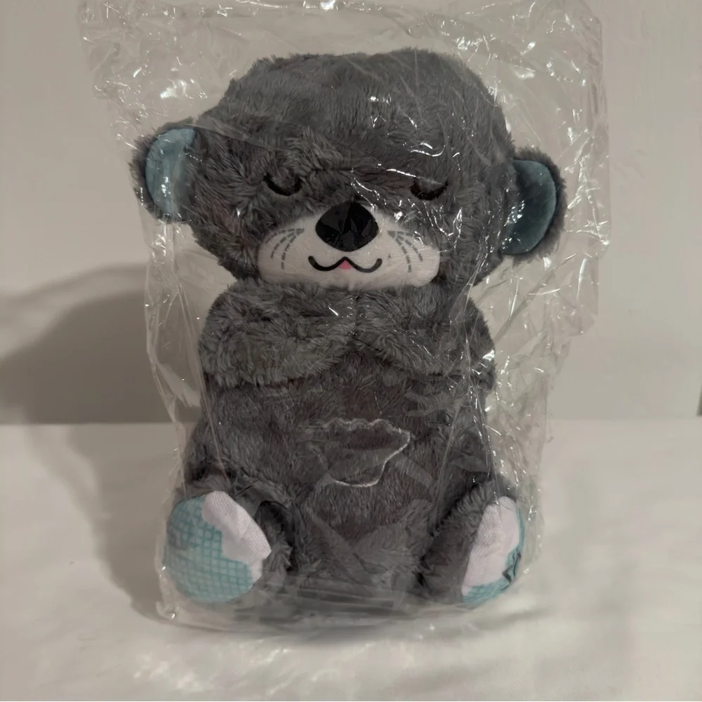Breathing Otter Plushie Gray New